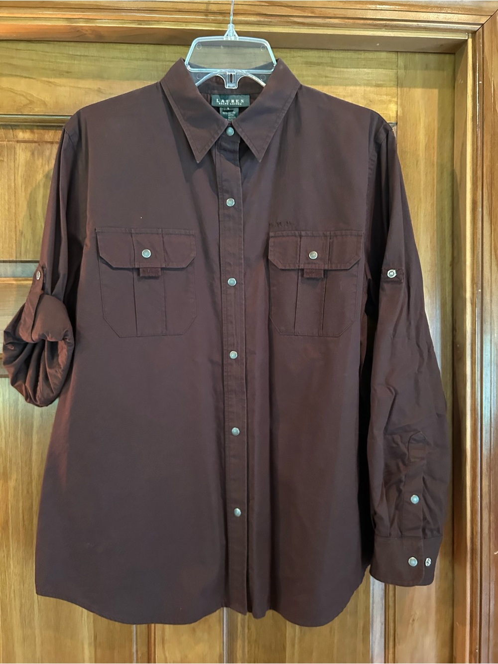 Lauren Ralph Lauren Women's Button-Down Shirt — Deep Brown